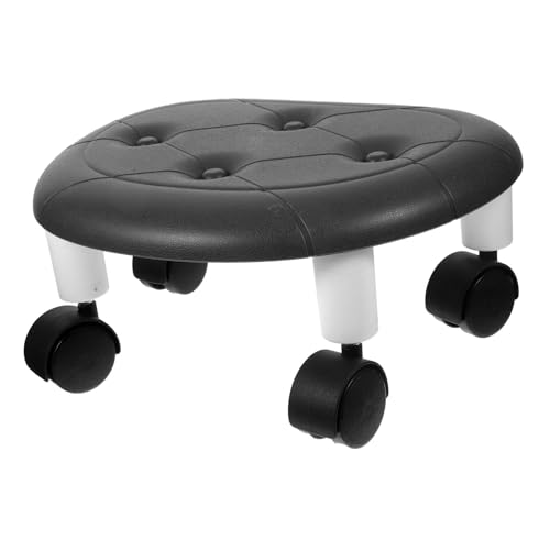 JECOMPRIS Multifunktionaler Mini Hocker mit Drehfunktion und Universalrollen Stabiler Kunststoff und Sitzhocker Leichter Niedriger Rollhocker für Zuhause und Unterwegs Kompakt und Tragbar von JECOMPRIS