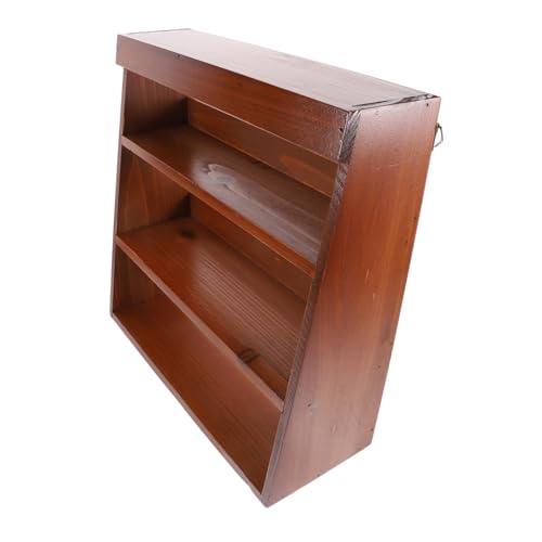 JECOMPRIS Holzständer Schreibtisch Organizer aus Langlebigem Holz für Puppenspielzeug Figuren und Sammlungen Vintage Multi Ebene Regalsystem für Wohn und Kinderzimmer von JECOMPRIS