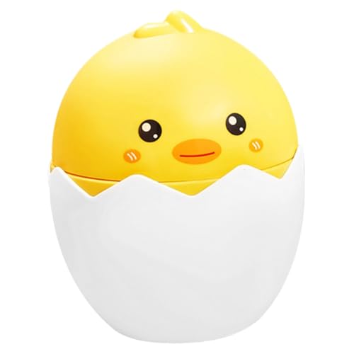 JECOMPRIS Niedriger Desktop mülleimer Kleiner Runder Abfalleimer Cartoon Design mit Großem Öffnung Dekorativer Papierkorb für Schreibtisch Geruchsdicht Platzsparend für Büro und von JECOMPRIS