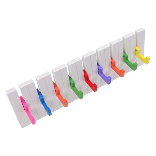 JECOMPRIS Nordische Wandgarderobe Klavier Design mit Bunten Haken Dekorativer Garderobenhaken für Kindergarten Flur Bad und Küche Robuste Leicht Montierbare Kleideraufhängung JECOMPRIS Nordische Wandgarderobe Klavier Design mit Bunten Haken Dekorativer Garderobenhaken für Kindergarten Flur Bad und Küche Robuste Leicht Montierbare Kleideraufhängung von JECOMPRIS