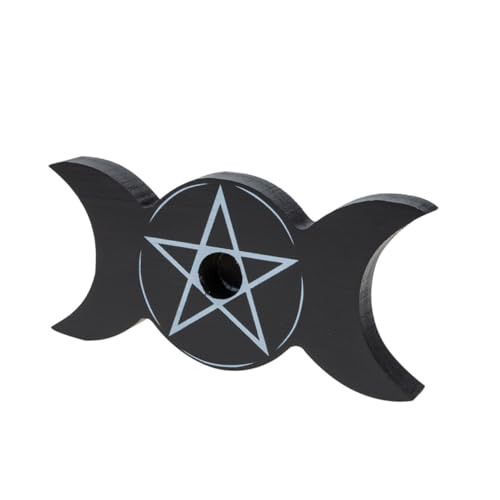 JECOMPRIS Pentagram Holz Kerzenhalter Dreifach Mond Design Holzständer für Kerzen Dekoration Ritual Sammler Tischdeko Wohnzimmer Atmosphäre JECOMPRIS Pentagram Holz Kerzenhalter Dreifach Mond Design Holzständer für Kerzen Dekoration Ritual Sammler Tischdeko Wohnzimmer Atmosphäre von JECOMPRIS