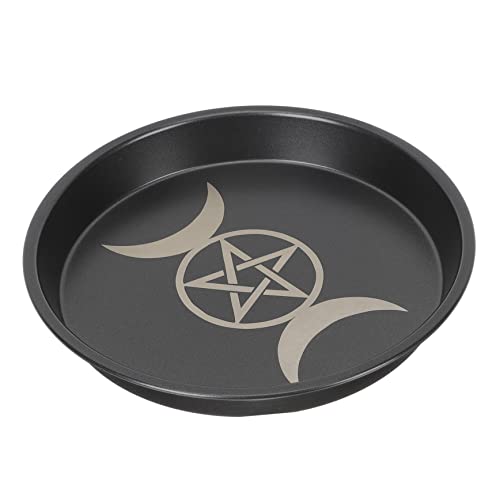 JECOMPRIS Pentagram Kerzenhalter Altarplatte Dekorativer Runder Metallteller für Rituale Kerzentablett für Zuhause Tempel und Besondere Anlässe JECOMPRIS Pentagram Kerzenhalter Altarplatte Dekorativer Runder Metallteller für Rituale Kerzentablett für Zuhause Tempel und Besondere Anlässe von JECOMPRIS