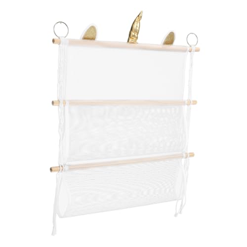 JECOMPRIS Plüschtiere Aufbewahrungsnetz Hängendes Organizer für Kinderzimmer Multifunktionale Stofftier Hängematte mit Haken Platzsparendes Design für Kleinteile von JECOMPRIS