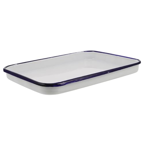 JECOMPRIS Retro Emaille Rechteckige Backform für Ofen Hitzebeständig Leicht zu Reinigen für Lasagne und Aufläufe Platzsparendes Design Nostalgisches Küchenaccessoire JECOMPRIS Retro Emaille Rechteckige Backform für Ofen Hitzebeständig Leicht zu Reinigen für Lasagne und Aufläufe Platzsparendes Design Nostalgisches Küchenaccessoire von JECOMPRIS