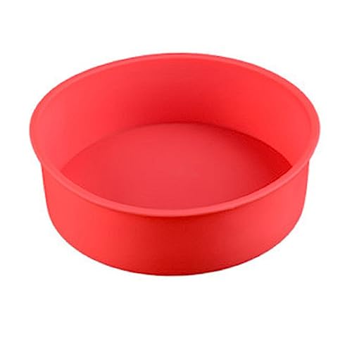 JECOMPRIS Runde Silikon Kuchenform Antihaft Backform für Torten Mikrowellen und Ofen Geeignet Spülmaschinenfest Backform für Gebäck und Schichtkuchen Zufällige Farbe Zufällige Farbe von JECOMPRIS