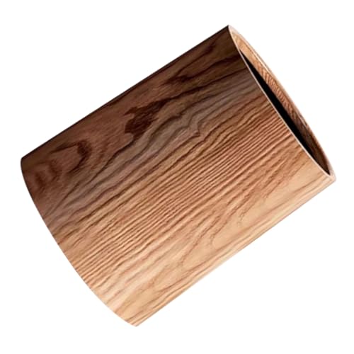 JECOMPRIS Runder Mülleimer mit Holzmaserung Großer Stabiles Design Vielseitiger Küchen Büro papierkorb für Wohnzimmer Schlafzimmer Bad und Arbeitszimmer von JECOMPRIS