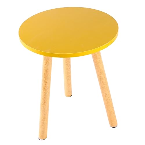 JECOMPRIS Runder Nordic Style Couchtisch Moderner Minimalistischer Teetisch aus Holz für Wohnzimmer Schlafzimmer und Gelb JECOMPRIS Runder Nordic Style Couchtisch Moderner Minimalistischer Teetisch aus Holz für Wohnzimmer Schlafzimmer und Gelb von JECOMPRIS