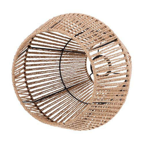 JECOMPRIS Rustikaler Rattan Lampenschirm Handgefertigt Geflochtene Pendelleuchte Abdeckung Für Wohnzimmer Esszimmer Schlafzimmer Leicht Zu Installieren Und Vielseitig Einsetzbar von JECOMPRIS
