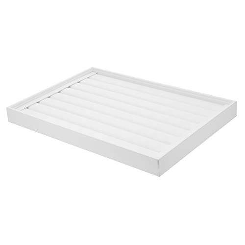 JECOMPRIS Schmuckablage Tray aus PU und Multifunktionale Schmuckaufbewahrung für Ohrringe Ringe für Nachttische Kommoden und Regale von JECOMPRIS