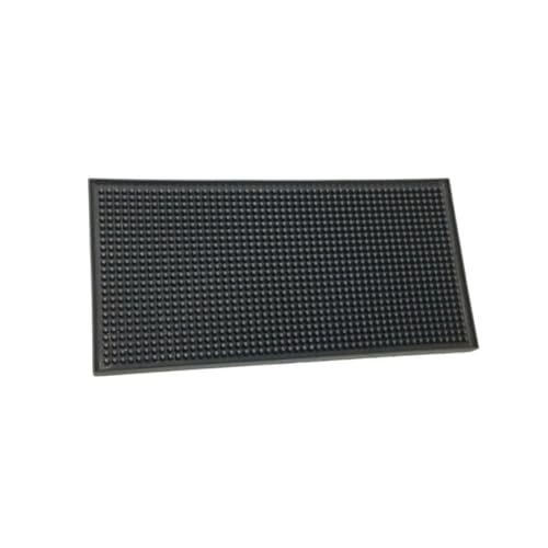 JECOMPRIS Schwarze Silikon Abtropfmatte mit Tiefen Rillen Rutschfest Wasserabweisend Spülbecken Ablagematte für Küche Bar und Theke Langlebig Leicht zu Reinigen von JECOMPRIS