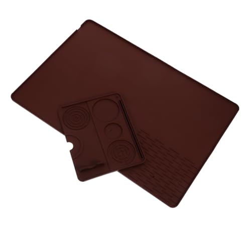 JECOMPRIS Silikon Espresso Maschine Matte mit Abnehmbarem Tamper Pad Rutschfeste Kaffeestation Matte für Kaffeemaschinen und Abnehmbares Geschirr Trocknungspad von JECOMPRIS