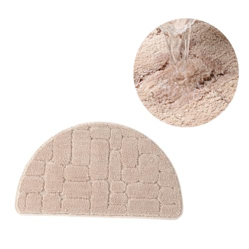 JECOMPRIS Superfeine Mikrofaser Badematte Halbrund rutschfest Wasserabsorbierend Weiche Türmatte für Badezimmer Küche Schlafzimmer Schnelltrocknend Pflegeleicht Hellkamel JECOMPRIS Superfeine Mikrofaser Badematte Halbrund rutschfest Wasserabsorbierend Weiche Türmatte für Badezimmer Küche Schlafzimmer Schnelltrocknend Pflegeleicht Hellkamel von JECOMPRIS
