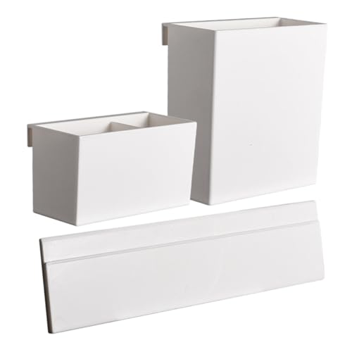 JECOMPRIS Teiliges Wandhängendes Aufbewahrungsbox aus Langlebigem für Badezimmer Schlafzimmer Vielseitig für Kosmetik und Büromaterialien Platzsparend Weiß mit Selbstklebender Montageplatte JECOMPRIS Teiliges Wandhängendes Aufbewahrungsbox aus Langlebigem für Badezimmer Schlafzimmer Vielseitig für Kosmetik und Büromaterialien Platzsparend Weiß mit Selbstklebender Montageplatte von JECOMPRIS