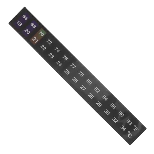 JECOMPRIS Aquarium Thermometer Sticker Lcd Temperaturstreifen Für Fischtanks Haftend Farbwechselnd Zuverlässiges Pet-material Einfach Zu Verwenden Für Aquarien Und Terrarien JECOMPRIS Aquarium Thermometer Sticker Lcd Temperaturstreifen Für Fischtanks Haftend Farbwechselnd Zuverlässiges Pet-material Einfach Zu Verwenden Für Aquarien Und Terrarien von JECOMPRIS