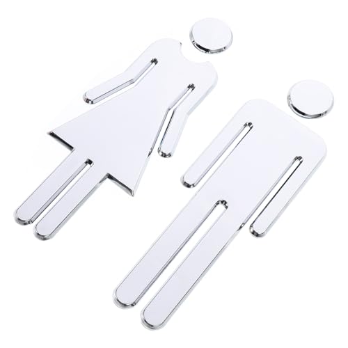 JECOMPRIS Toilettenschild aus Metall Praktisches Wc symbol für Hotel Gäste wc Bad Leicht Anzubringen Klare Wegweisung für Herren und Damen Geeignet für Öffentliche und Private Toiletten von JECOMPRIS