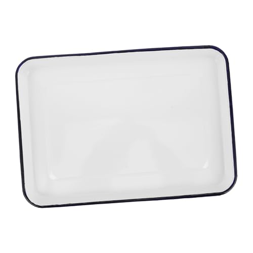 JECOMPRIS Vintage Rechteckige Emaille Auflaufform Multifunktionale Backform für Hähnchen Pfannkuchen und Pasta Hitzebeständig und Leicht zu Reinigen für Servierplatte JECOMPRIS Vintage Rechteckige Emaille Auflaufform Multifunktionale Backform für Hähnchen Pfannkuchen und Pasta Hitzebeständig und Leicht zu Reinigen für Servierplatte von JECOMPRIS
