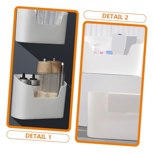 JECOMPRIS Wandmontierte Aufbewahrungsbox aus Stabilem PP Material Multifunktionaler Organizer für Büro Badezimmer Küche Platzsparend für Schreibtisch und Wand Weiß Einfache Montage ohne JECOMPRIS Wandmontierte Aufbewahrungsbox aus Stabilem PP Material Multifunktionaler Organizer für Büro Badezimmer Küche Platzsparend für Schreibtisch und Wand Weiß Einfache Montage ohne von JECOMPRIS