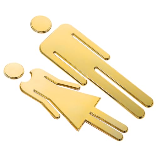 JECOMPRIS Wc Schild Selbstklebend für Damen und Herren Witziges Toilettenschild für Restaurant Büro und Badezimmer Einfache Montage und Klare Beschilderung JECOMPRIS Wc Schild Selbstklebend für Damen und Herren Witziges Toilettenschild für Restaurant Büro und Badezimmer Einfache Montage und Klare Beschilderung von JECOMPRIS