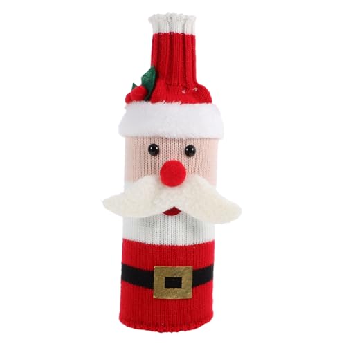 JECOMPRIS Weihnachtlicher Flaschenüberzug Handgestrickte Dekoration für Weinflaschen Weihnachtsflasche mit Schneemann Festliche Party Dekoration für Restaurantfeiern JECOMPRIS Weihnachtlicher Flaschenüberzug Handgestrickte Dekoration für Weinflaschen Weihnachtsflasche mit Schneemann Festliche Party Dekoration für Restaurantfeiern von JECOMPRIS