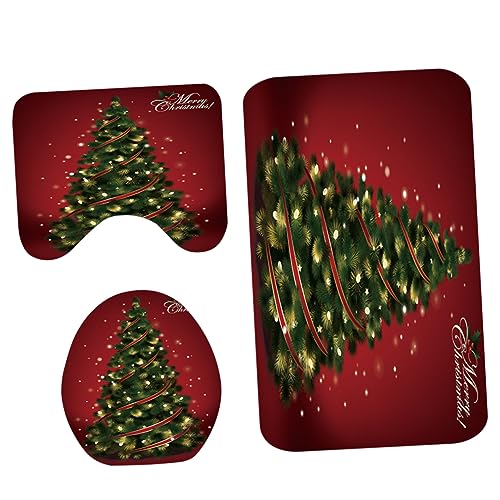 JECOMPRIS Weihnachtliches Badmatten Set mit Weihnachtsbaum Muster rutschfest Teilig für Badezimmer Küche Kreative Weihnachtsdekoration JECOMPRIS Weihnachtliches Badmatten Set mit Weihnachtsbaum Muster rutschfest Teilig für Badezimmer Küche Kreative Weihnachtsdekoration von JECOMPRIS