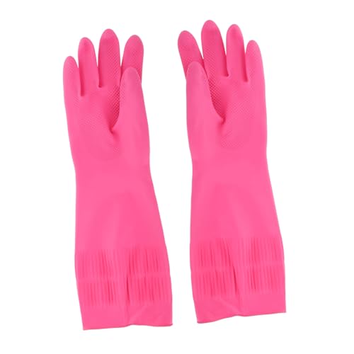 JECOMPRIS Wiederverwendbare Haushalts Gummihandschuhe Rutschfest Weich Flexibel Küchen und Gartenhandschuhe für Reinigung Autopflege Komfortabel Anliegend Rosenrot JECOMPRIS Wiederverwendbare Haushalts Gummihandschuhe Rutschfest Weich Flexibel Küchen und Gartenhandschuhe für Reinigung Autopflege Komfortabel Anliegend Rosenrot von JECOMPRIS