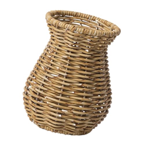 JECOMPRIS Woven Flowers Vase Rustikale Geflochtene Vase aus Imitations Rattan für Stilvolle Tischdeko Geeignet für Wohnzimmer Büro und Balkon für Blumenarrangements JECOMPRIS Woven Flowers Vase Rustikale Geflochtene Vase aus Imitations Rattan für Stilvolle Tischdeko Geeignet für Wohnzimmer Büro und Balkon für Blumenarrangements von JECOMPRIS