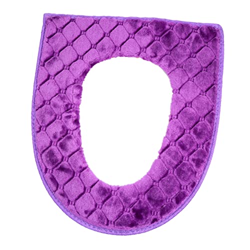 JECOMPRIS verdickter Toilettensitz WC-Sitzbezüge waschbar bequemer Toilettensitz Töpfchensitz sitzkissen toilettendeckel Toilettenvorleger für Badezimmer WC-Sitzdeckel-Abdeckpolster Violett von JECOMPRIS
