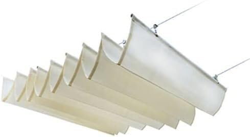 Einziehbares Markisen-Set, Gleitdraht-Wellen-Sonnensegel for Pergola-Deck (Color : Bianco, Size : 1.2x4m) von JECT