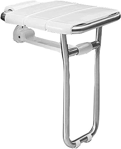 JECT Badezimmer-Klapphocker, Wandduschsitz, Badezimmer, ältere Dusche, Wandstuhl, Badehocker (Color : Bianco) von JECT