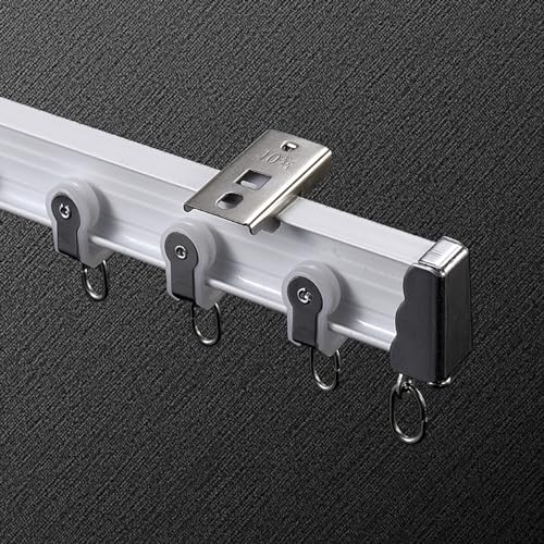 Deckenschiene für Vorhänge Vorhang Einzelschiene Decken- oder Wandmontage Robuste Gardinenstange für Wohnzimmer Schlafzimmer Raumteiler Aluminiumlegierung Material (Farbe: Weiß Deckenhalterung, Größe: Deckenschiene für Vorhänge Vorhang Einzelschiene Decken- oder Wandmontage Robuste Gardinenstange für Wohnzimmer Schlafzimmer Raumteiler Aluminiumlegierung Material (Farbe: Weiß Deckenhalterung, Größe: von JEDAL