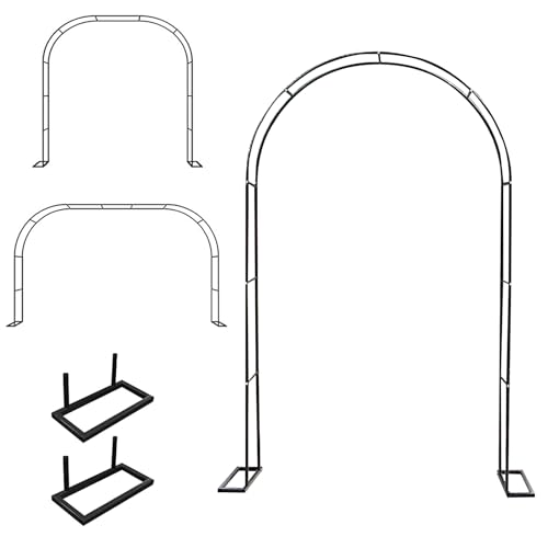Gartenbogen Aus Metall Rosen Bogen Wetterfest Garten Torbogen Rankgitter Rankhilfe MetallBogen für Kletterpflanzen Breite 120/140/160/180/200/260/300cm(160x220cm) von JEDAL
