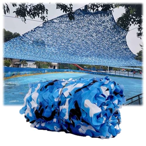 JEDAL Militär tarnnetz 100x150cm 150x200cm 200x400cm 300x500cm 600x800cm Jagd Schießen Tarnung Netz Freien Garten Sonnenschutz tarnnetz, Blau(Größe:2M x 3.0M) von JEDAL