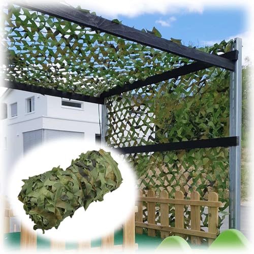 Tarnnetz Militär Tarnung Netz Sichtschutz Netz 1x2m 1.5x5m 4x8m 5x10m 6x12m 8x20m Camouflage Netz Für Dekoration Waldoptik Baum Muster Für Haus Garten Camping Jagd (Größe : 1mx2m) von JEDAL