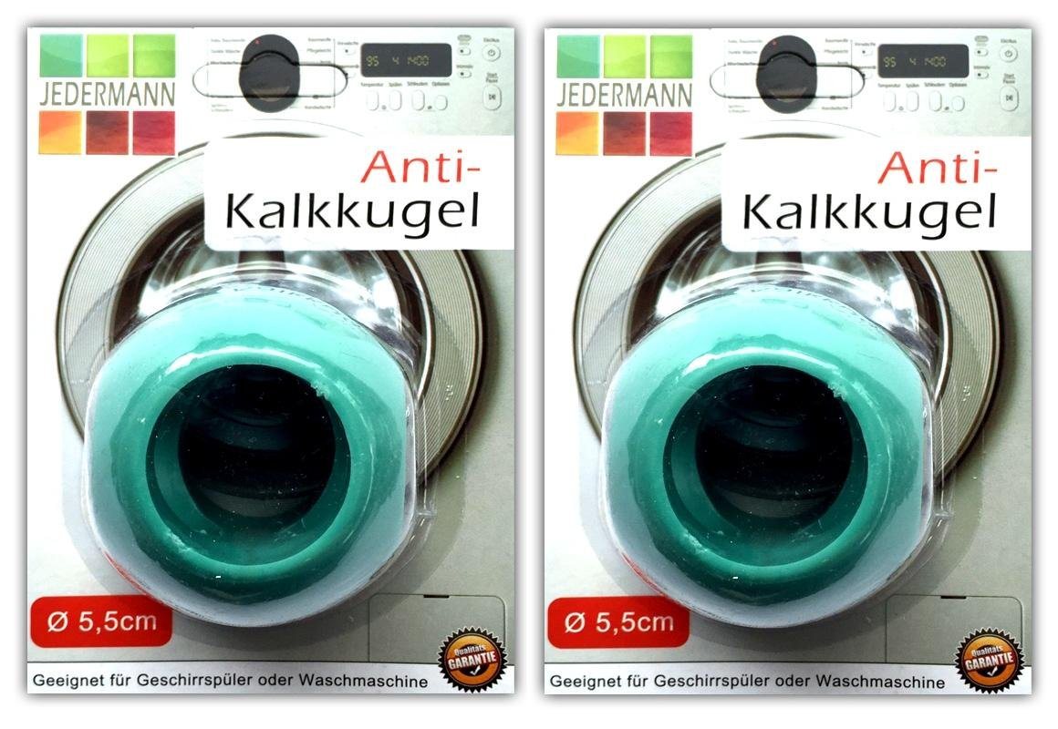 JEDERMANN Wäschekugel Anti Kalk Magnet Waschkugel Waschball Antikalk Kugel Ø 5,5 cm (2 Stück), Wasserentkalker für Waschmaschine und Spülmaschine von JEDERMANN