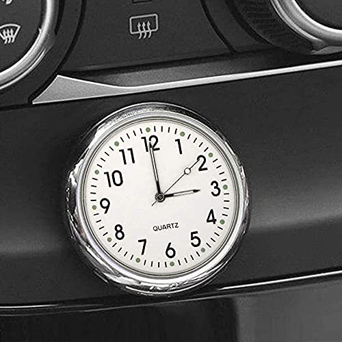 Jedew Car Clock, Mini Quartz Analogue Car Dashboard Clock Time Display Stick-on Clock Air Vent Car Decoration Universal and Bright von JEDEW