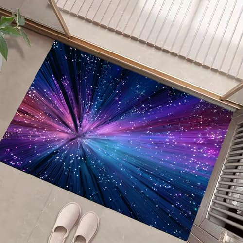 Blauviolett Waschbarer Teppich Gestreifter Sternenhimmel Muster 90X150Cm Kosmische Landschaft Eingangsbereich Modern Fußmatte Badezimmerteppich Weich Rutschfest Kleiner Kurzflor Bad Schlafzimmer Blauviolett Waschbarer Teppich Gestreifter Sternenhimmel Muster 90X150Cm Kosmische Landschaft Eingangsbereich Modern Fußmatte Badezimmerteppich Weich Rutschfest Kleiner Kurzflor Bad Schlafzimmer von JEDTAKCT