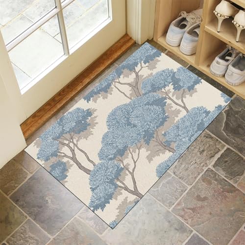 JEDTAKCT Beige Waschbarer Teppich Dahlienwald Muster 50X80Cm Elegante Pflanzen Eingangsbereich Modern Fußmatte Badezimmerteppich Weich rutschfest Kleiner Kurzflor Bad Schlafzimmer JEDTAKCT Beige Waschbarer Teppich Dahlienwald Muster 50X80Cm Elegante Pflanzen Eingangsbereich Modern Fußmatte Badezimmerteppich Weich rutschfest Kleiner Kurzflor Bad Schlafzimmer von JEDTAKCT