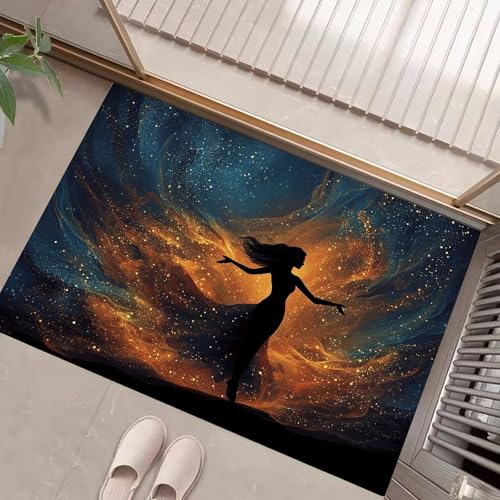 JEDTAKCT Dunkelblau Waschbarer Teppich Sternenhimmel Schönheit Muster 90X150Cm Fantasy Galaxy Eingangsbereich Modern Fußmatte Badezimmerteppich Weich rutschfest Kleiner Kurzflor Bad Schlafzimmer JEDTAKCT Dunkelblau Waschbarer Teppich Sternenhimmel Schönheit Muster 90X150Cm Fantasy Galaxy Eingangsbereich Modern Fußmatte Badezimmerteppich Weich rutschfest Kleiner Kurzflor Bad Schlafzimmer von JEDTAKCT