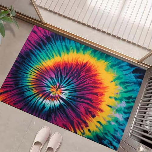 JEDTAKCT Orangerot Waschbarer Teppich Tie-Dye-Spirale Muster 50X80Cm Psychedelisches Aquarell Eingangsbereich Modern Fußmatte Badezimmerteppich Weich rutschfest Kleiner Kurzflor Bad Schlafzimmer JEDTAKCT Orangerot Waschbarer Teppich Tie-Dye-Spirale Muster 50X80Cm Psychedelisches Aquarell Eingangsbereich Modern Fußmatte Badezimmerteppich Weich rutschfest Kleiner Kurzflor Bad Schlafzimmer von JEDTAKCT