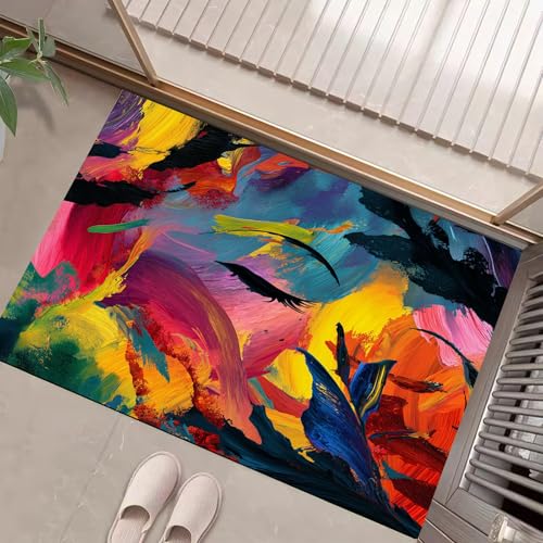 JEDTAKCT Pink Waschbarer Teppich Abstrakte Schönheit Muster 50X80Cm Böhmische Graffiti Eingangsbereich Modern Fußmatte Badezimmerteppich Weich rutschfest Kleiner Kurzflor Bad Schlafzimmer JEDTAKCT Pink Waschbarer Teppich Abstrakte Schönheit Muster 50X80Cm Böhmische Graffiti Eingangsbereich Modern Fußmatte Badezimmerteppich Weich rutschfest Kleiner Kurzflor Bad Schlafzimmer von JEDTAKCT