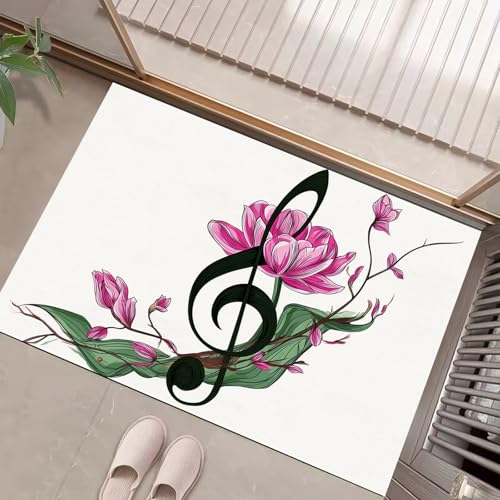 JEDTAKCT Schwarz Weiß Waschbarer Teppich Tulpenranken Muster 90X150Cm Einfache Notizen Eingangsbereich Modern Fußmatte Badezimmerteppich Weich rutschfest Kleiner Kurzflor Bad Schlafzimmer JEDTAKCT Schwarz Weiß Waschbarer Teppich Tulpenranken Muster 90X150Cm Einfache Notizen Eingangsbereich Modern Fußmatte Badezimmerteppich Weich rutschfest Kleiner Kurzflor Bad Schlafzimmer von JEDTAKCT
