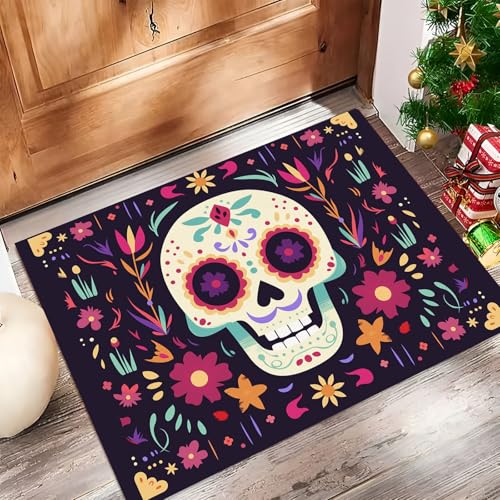 JEDTAKCT Teppiche Mit Blumen-Zuckerschädel, Mexikanischer Tag Der Toten Teppich Weiche, Magenta rutschfeste Fußmatte Waschbarer Teppich Für Eingang Badezimmer Treppe Spielzimmer Fußmatte, 90X150Cm JEDTAKCT Teppiche Mit Blumen-Zuckerschädel, Mexikanischer Tag Der Toten Teppich Weiche, Magenta rutschfeste Fußmatte Waschbarer Teppich Für Eingang Badezimmer Treppe Spielzimmer Fußmatte, 90X150Cm von JEDTAKCT