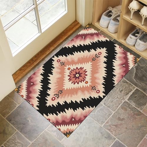 Pflaumenfarbe Waschbarer Teppich Florales Rautenmuster Muster 50X80Cm Geometrie Amerikanischen Eingangsbereich Modern Fußmatte Badezimmerteppich Weich Rutschfest Kleiner Kurzflor Bad Schlafzimmer Pflaumenfarbe Waschbarer Teppich Florales Rautenmuster Muster 50X80Cm Geometrie Amerikanischen Eingangsbereich Modern Fußmatte Badezimmerteppich Weich Rutschfest Kleiner Kurzflor Bad Schlafzimmer von JEDTAKCT
