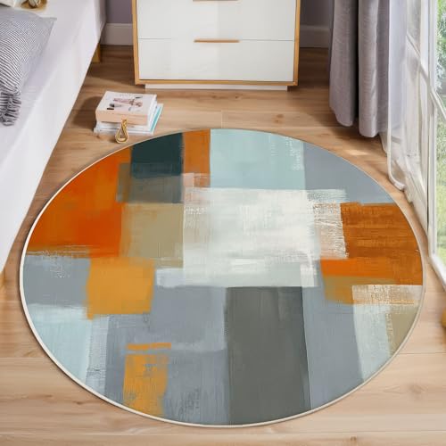 Runder Teppich Geometrisches Graffiti Waschbar rutschfest Teppich Modernes Abstrakt Bedruckt Wohnzimmerteppich Rund 120 cm Flauschig Dunkelgrau Teppiche Für Schlafzimmer Esszimmer Küche Runder Teppich Geometrisches Graffiti Waschbar rutschfest Teppich Modernes Abstrakt Bedruckt Wohnzimmerteppich Rund 120 cm Flauschig Dunkelgrau Teppiche Für Schlafzimmer Esszimmer Küche von JEDTAKCT