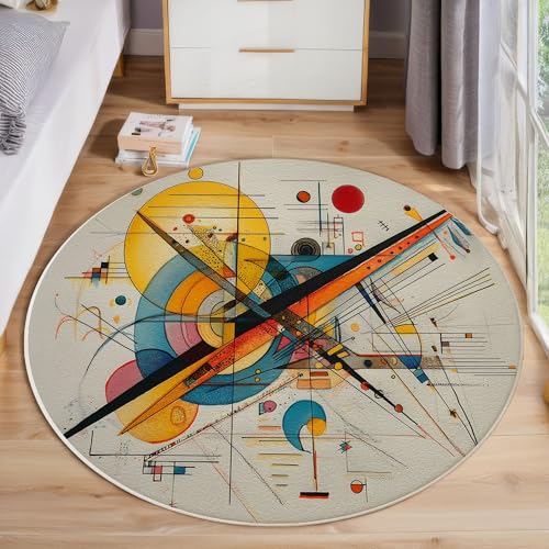 Runder Teppich Handgezeichnete Geometrische Waschbar rutschfest Teppich Abstrakte Graffiti Bedruckt Wohnzimmerteppich Rund 80 cm Flauschig Hellgrau Teppiche Für Schlafzimmer Esszimmer Küche Runder Teppich Handgezeichnete Geometrische Waschbar rutschfest Teppich Abstrakte Graffiti Bedruckt Wohnzimmerteppich Rund 80 cm Flauschig Hellgrau Teppiche Für Schlafzimmer Esszimmer Küche von JEDTAKCT
