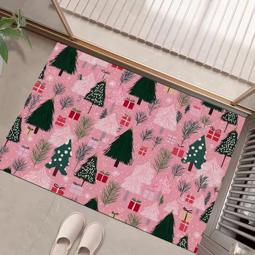 Schneeflocken-Weihnachtsbaum Fußmatte Teppich Cartoon-Illustration Kurzflor Fussmatte Rougepuder Türmatte Rutschfest Waschbarer Retro Teppich Für Esszimmer Flur Eingangsbereich Fußabtreter 40X60Cm Schneeflocken-Weihnachtsbaum Fußmatte Teppich Cartoon-Illustration Kurzflor Fussmatte Rougepuder Türmatte Rutschfest Waschbarer Retro Teppich Für Esszimmer Flur Eingangsbereich Fußabtreter 40X60Cm von JEDTAKCT