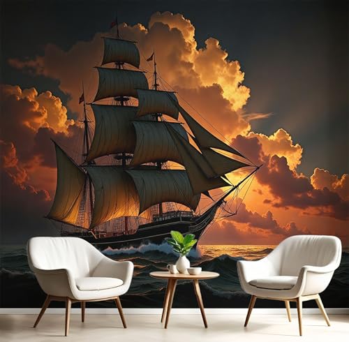 Tapete 3D Fototapete Wellen Segelboote 350X256Cm Wandtapete Wandbilder Sonnenuntergangslandschaft Druck Foto Tapeten Wanddekoration Für Wohnzimmer Schlafzimmer Bronze Tapete Motivtapeten Tapete 3D Fototapete Wellen Segelboote 350X256Cm Wandtapete Wandbilder Sonnenuntergangslandschaft Druck Foto Tapeten Wanddekoration Für Wohnzimmer Schlafzimmer Bronze Tapete Motivtapeten von JEDTAKCT
