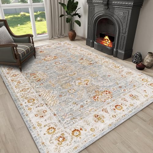 JEEGIU Moderner Teppich für den Innenbereich, 180 x 275 cm, modern, leicht zu reinigen, für Wohnzimmer, Schlafzimmer, Küche, haustierfreundlich, fusselfrei, Grau – Gelb JEEGIU Moderner Teppich für den Innenbereich, 180 x 275 cm, modern, leicht zu reinigen, für Wohnzimmer, Schlafzimmer, Küche, haustierfreundlich, fusselfrei, Grau – Gelb von JEEGIU