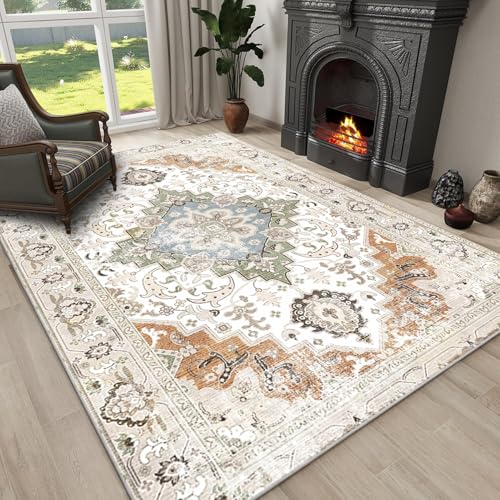 JEEGIU Teppich, 50 x 80 cm, grün-blaues Blumenmuster, fusselfrei und pflegeleicht, ideal für stark frequentierte Bereiche im Wohnzimmer, Schlafzimmer JEEGIU Teppich, 50 x 80 cm, grün-blaues Blumenmuster, fusselfrei und pflegeleicht, ideal für stark frequentierte Bereiche im Wohnzimmer, Schlafzimmer von JEEGIU