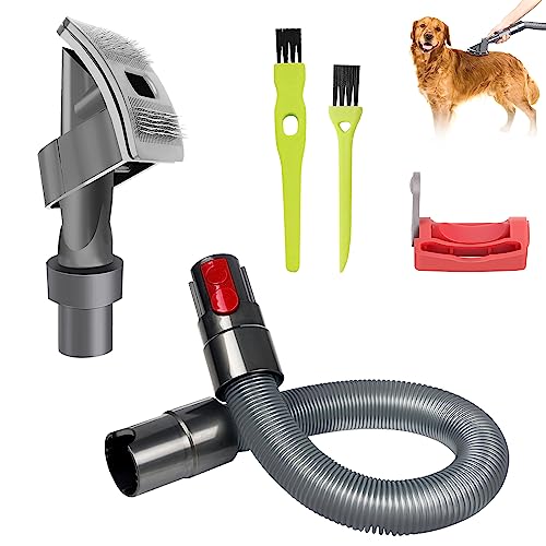 Hundebürsten Staubsauger Aufsätze Fell Set, Tierhaarbürste für Dyson Aufsatz V15 V12 V11 V10 V8 V7, Katze Hunde Tierhaarbürste Adapter für Dyson Staubsauger, Pet Grooming Kit von JEEJINYAN